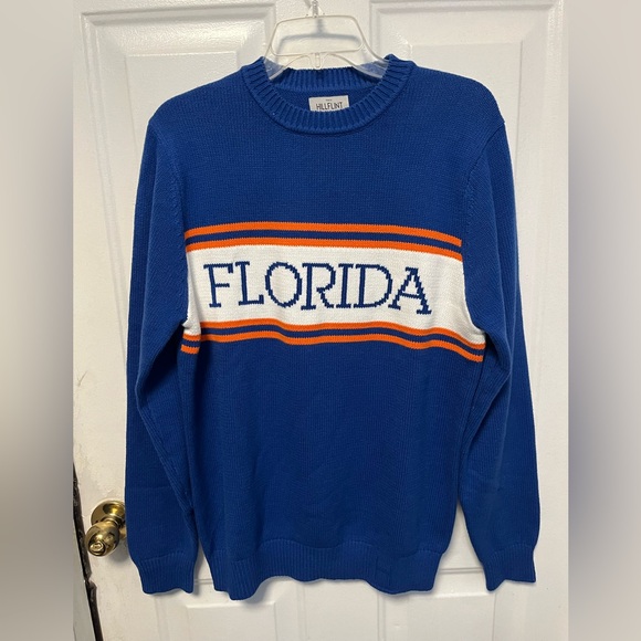 Vintage Hillflint Blue Florida Sweater size medium - Picture 1 of 4